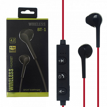 Bluetooth наушники Coman BT-1  Black