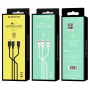 Кабель 3 в 1 Borofone BX17 Enjoy, lightning, micro USB, USB Type-C, черный 1 м