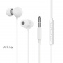 Проводные наушники BOROFONE BM45 Sound, Jack 3.5mm, 1.2 м, Белый, контроллер с микрофоном