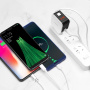 Зарядное устройство BOROFONE BA41A Power lake Lightning, 2.4A, белый, цифровой дисплей