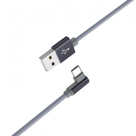 Кабель Borofone BX12 FreeJet, USB - USB Type-C, 1 м, серый
