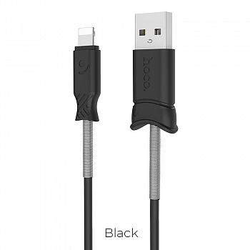 Кабель Hoco X24, lightning, 1 м, черный