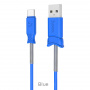 Кабель Hoco X24 Pisces, USB - USB Type-C, 1.2 м, синий