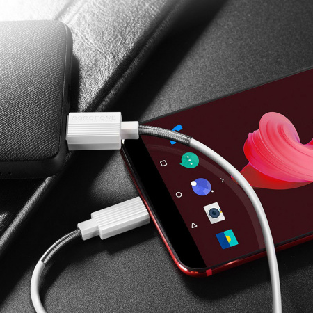 Кабель Borofone BX11 uJet, USB - USB Type-C, 1 м, белый