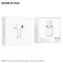 Беспроводные наушники BOROFONE BE28 Plus Original apple, Bluetooth, 400 мАч, Белый, Hands-free