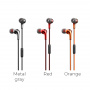 Проводные наушники HOCO M30 Glaring, Jack 3.5mm, 1.2 м, красный, контроллер с микрофоном