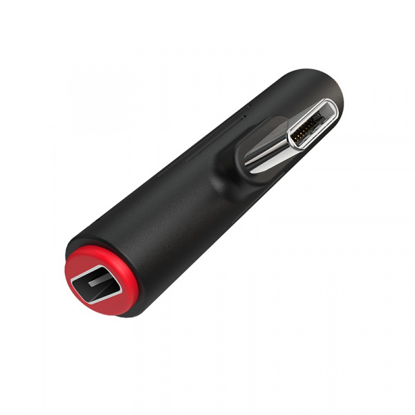 Переходник BOROFONE BV8 Type-C 2-in-1, Type-C - Jack 3.5/Type-C, 1.5А, черный