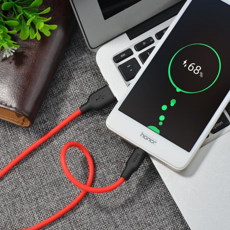 Кабель Hoco X21 Silicone SB - micro USB, 1 м черно-красный