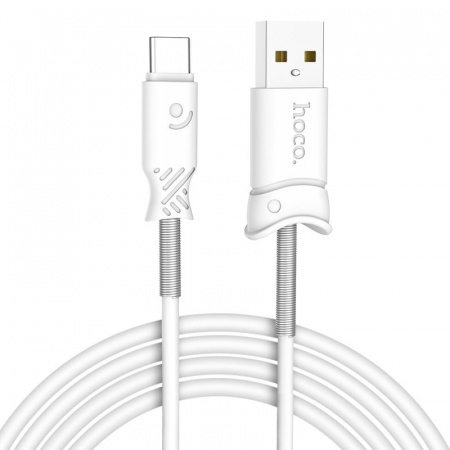 Кабель Hoco X24 Pisces, USB - USB Type-C, 1 м, белый