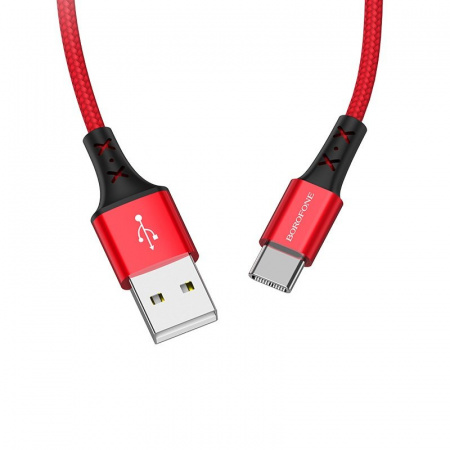 Кабель Borofone BX20, USB - USB Type-C, 1 м, красный